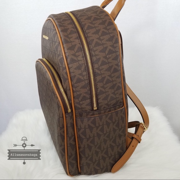 Michael Kors Large Abbey Brown backpack acorn bag - Picture 5 of 8